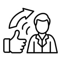 Employees Motivation Line Icon vector