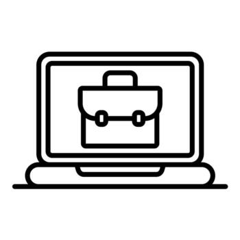 icono de línea de algoritmo vector