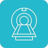 Radiology Line Round Corner Background Icons vector