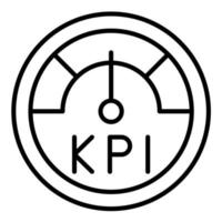 icono de línea kpi vector