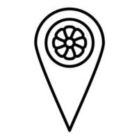 Spa Locator Line Icon vector