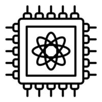 Quantum Computer Line Icon vector