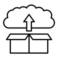 Cloud Deployment Line Icon vector