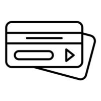 Credit Card Payment Line Icon vector