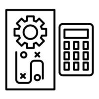 Accounting Principles Line Icon vector