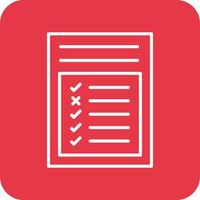 Report Card Line Round Corner Background Icons vector