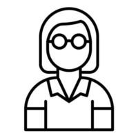 Female Teacher Line Icon vector