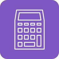 Calculator Line Round Corner Background Icons vector