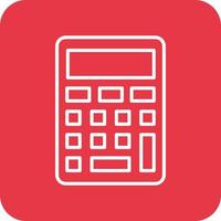 Calculator Line Round Corner Background Icons vector