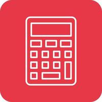 Calculator Line Round Corner Background Icons vector