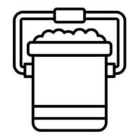 Sand Bucket Line Icon vector