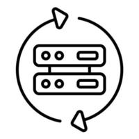 Data Transformation Line Icon vector