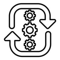 Cycle Diagram Line Icon vector