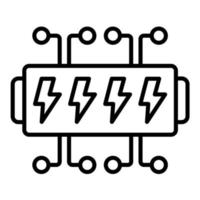 icono de línea de energía inteligente vector