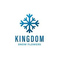 Snow flower with modern style and minimalist concept vector