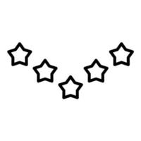 5 Stars Line Icon vector