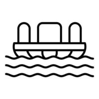 River Rapids Line Icon vector