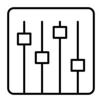 Audio Mixing Line Icon vector