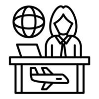 Travel Assistance Line Icon vector