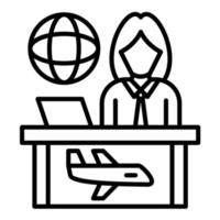 Travel Assistance Line Icon vector