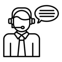 Telemarketing Line Icon vector