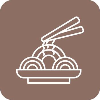 iconos de fondo de esquina redonda de línea thai pad vector