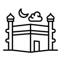 Kaaba Line Icon vector