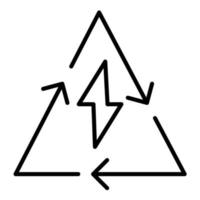 Recycle Energy Line Icon vector