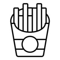 French Fries Line Icon vector