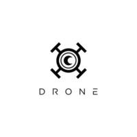 Drone logo design idea with creative abstract concept vector