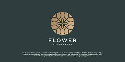 Flower logo design with creative concept vector