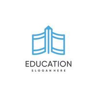 Education logo design with modern creative concept vector