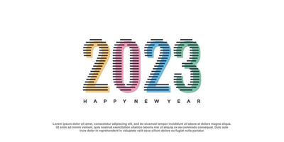 2023 logo design for new year with creative concept vector