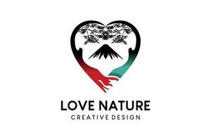 Nature Lover - Figurative Heart Iconic Stock Logo Design