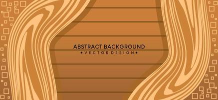 Abstract brown wood motif background design vector