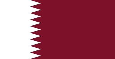 Qatar Country Realistic Flag, Panoramic Flag Background, Web Template - Vector