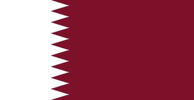 Qatar Country Realistic Flag, Panoramic Flag Background, Web Template - Vector