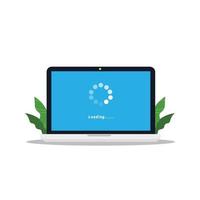 Website loading flat UI concept vector illustration