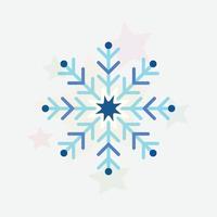 Modern colourful winter snowflake vector