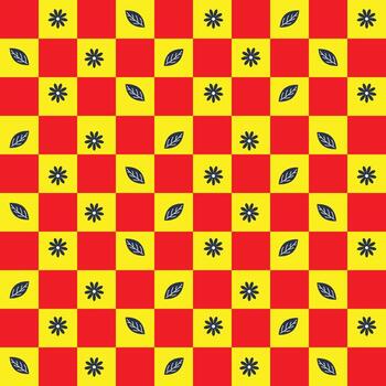 chessboard red and yellow background pattern vector