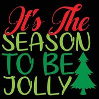 it's the season to be jolly calligraphy style design vector arts