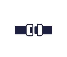 seat belt icon, vector sign