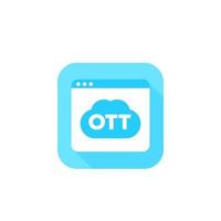 OTT media service vector icon for web