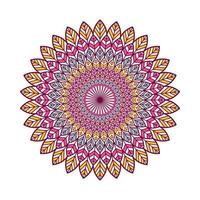 mandala colorido con adorno floral vector