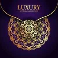 Gold Color Mandala Background Design Template vector