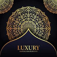 Gold Color Mandala Background Design Template vector