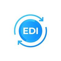 EDI icon, Electronic Data Interchange vector