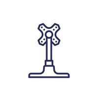 monitor stand line icon on white vector