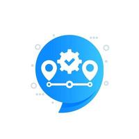 logistics optimization icon for web vector