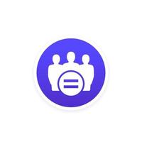social equality icon for web vector